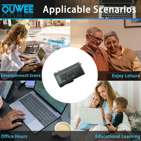 OUWEE battery packaging with label to confirm compatible part numbers