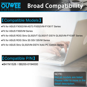 OUWEE battery side profile highlighting slim design and seamless replacement benefit