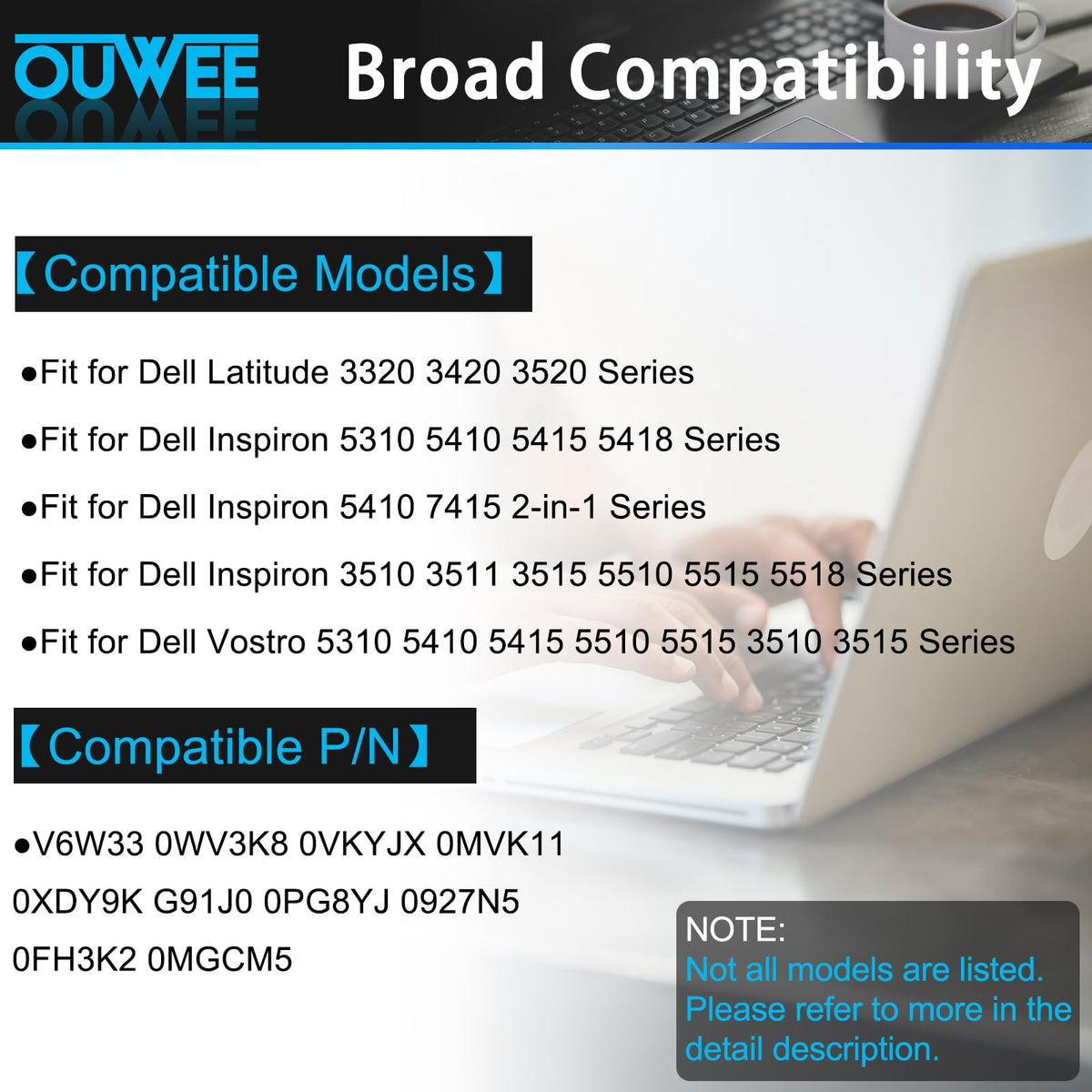 OUWEE battery side profile illustrating slim form factor and secure fit benefit