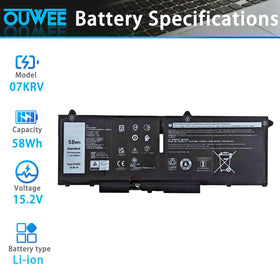 OUWEE battery top label close-up displaying voltage and capacity for confidence in specs