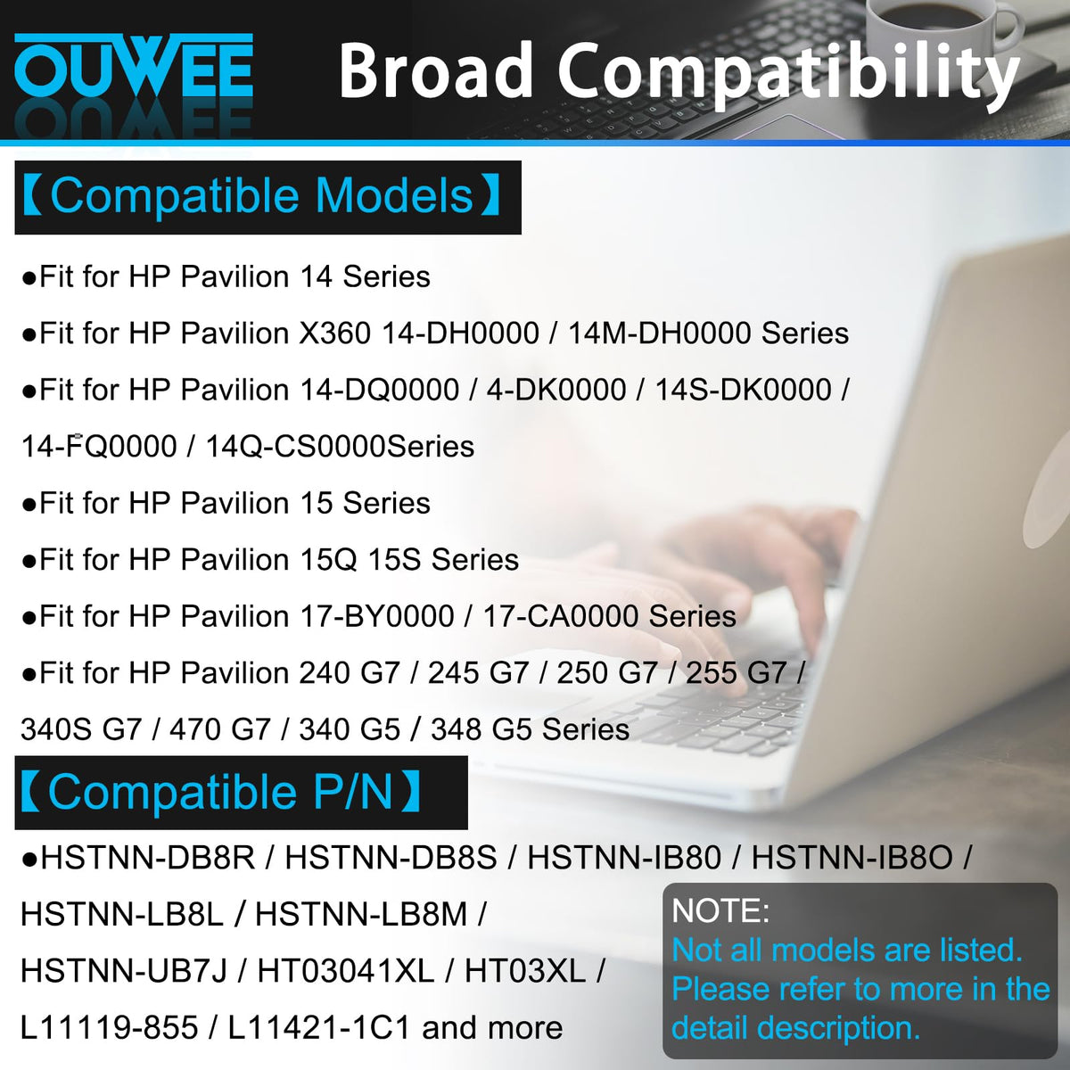 OUWEE HT03XL connector and terminals clear view benefit: correct electrical fit