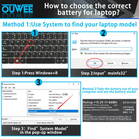 OUWEE battery installed in Asus laptop illustrating restored mobile runtime benefit