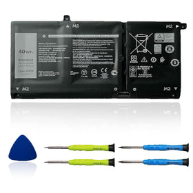OUWEE JK6Y6 front view showing battery shape and fit for Dell laptops, reliable replacement