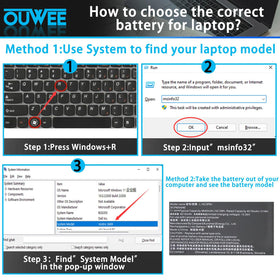OUWEE battery next to ruler indicating dimensions for accurate fit