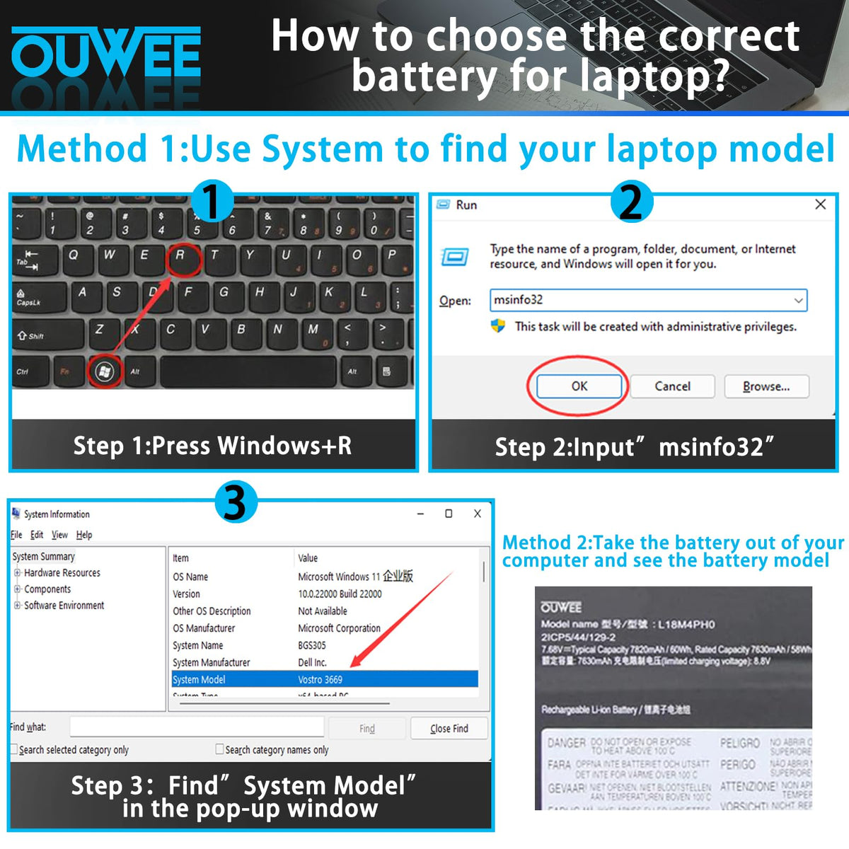 OUWEE battery installed in Lenovo Yoga C940 illustrating restored laptop mobility