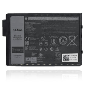 OUWEE XVJNP battery front view for Dell Latitude rugged models, ready to power on-site tasks