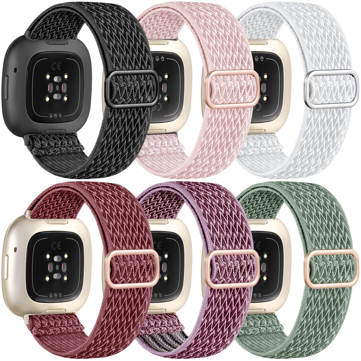 Ouwegaga elastic band on Versa 4 Sense2 for comfortable all-day wear
