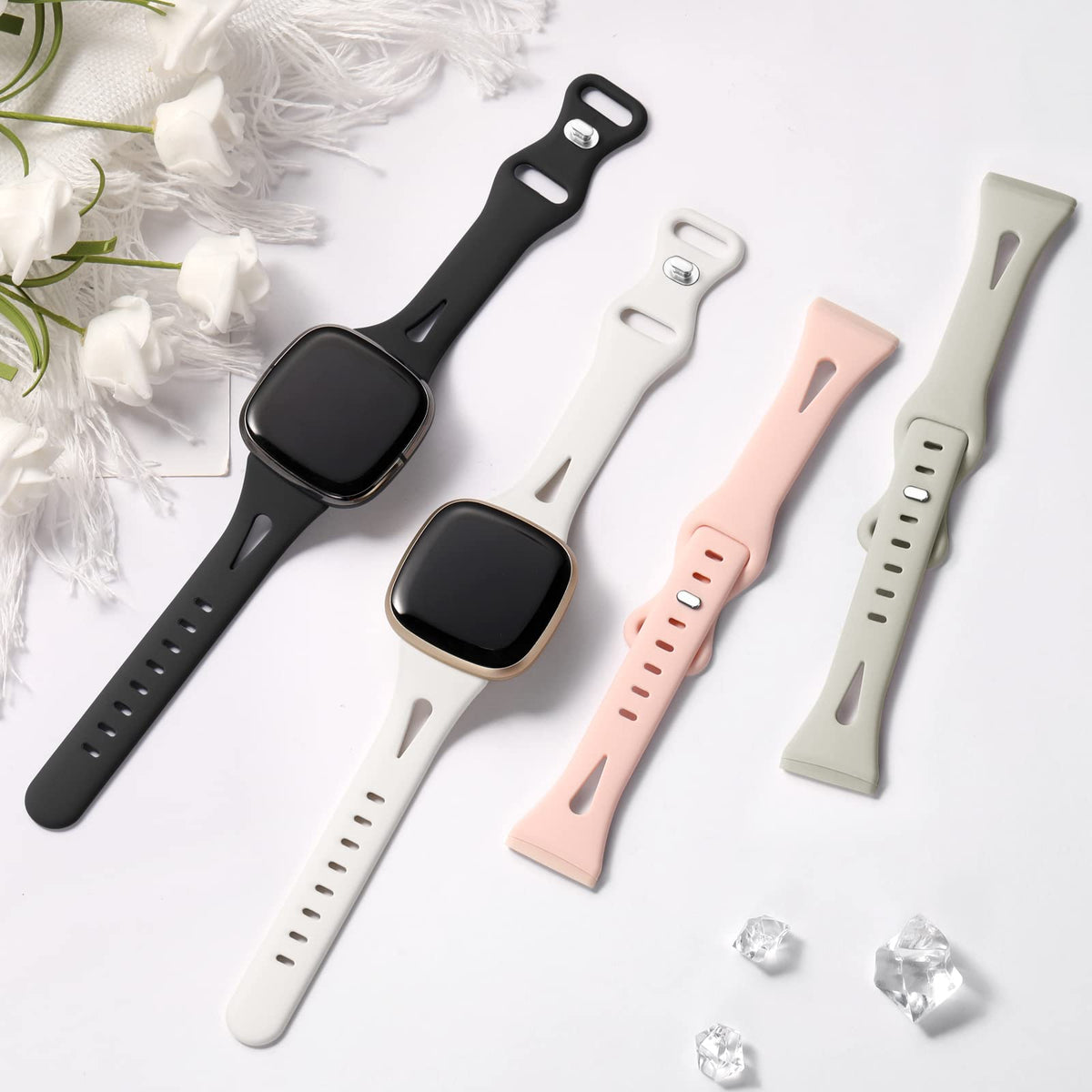 Ouwegaga slim design band for a sleeker look and freedom of movement.
