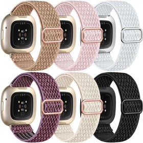 Ouwegaga elastic band for Fitbit Versa 4 pink pattern, comfortable all-day wear