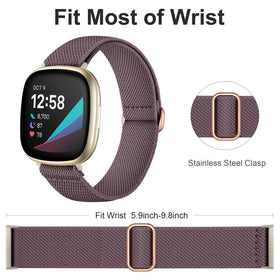 Ouwegaga Fitbit Sense 2 elastic band in black, workout-ready and secure