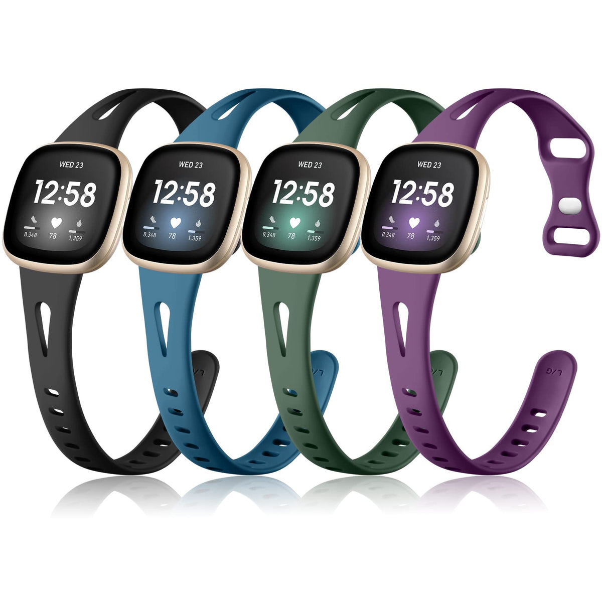 Ouwegaga Versa 4 soft silicone band with skin-friendly comfort for daily wear.