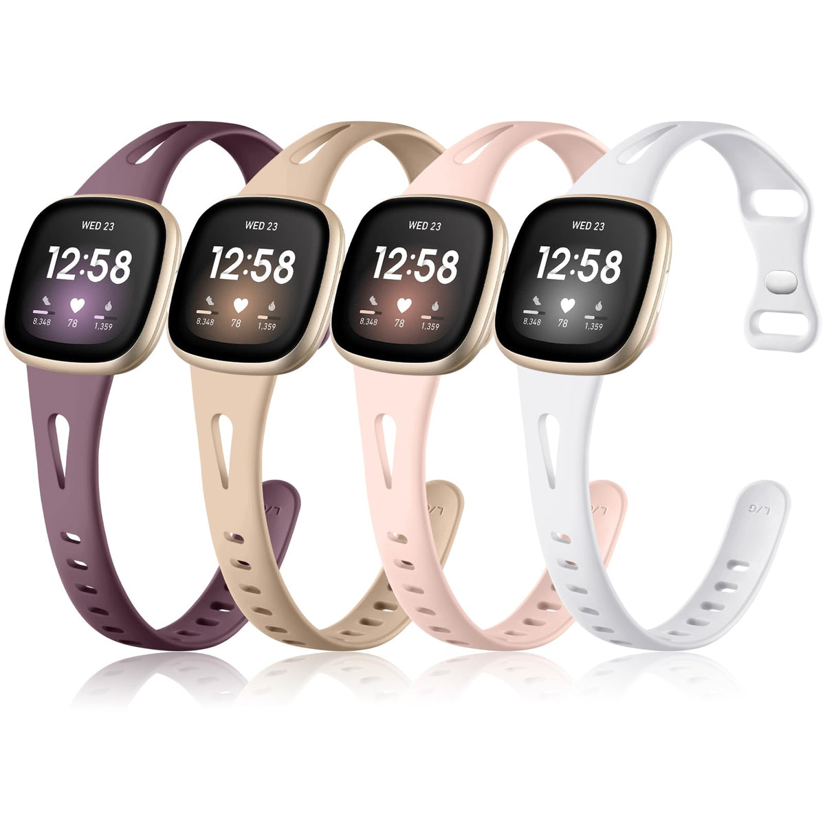 Ouwegaga slim band 4-pack packaging view showing easy swap and storage