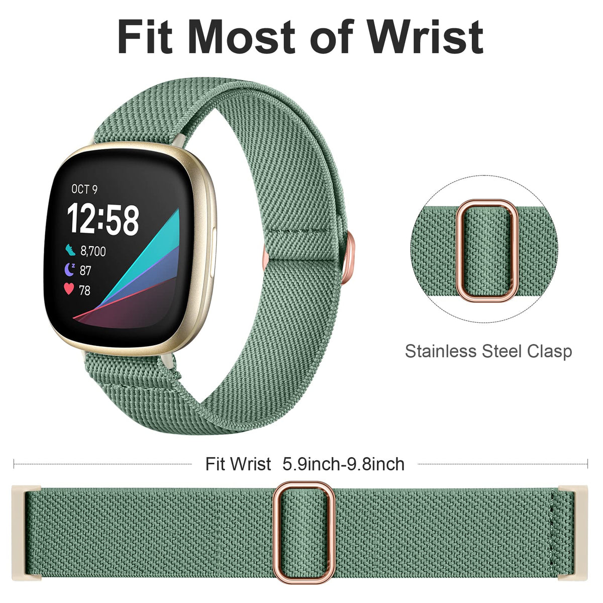 Ouwegaga Versa 4 band strap in soft nylon, breathable for daily wear.
