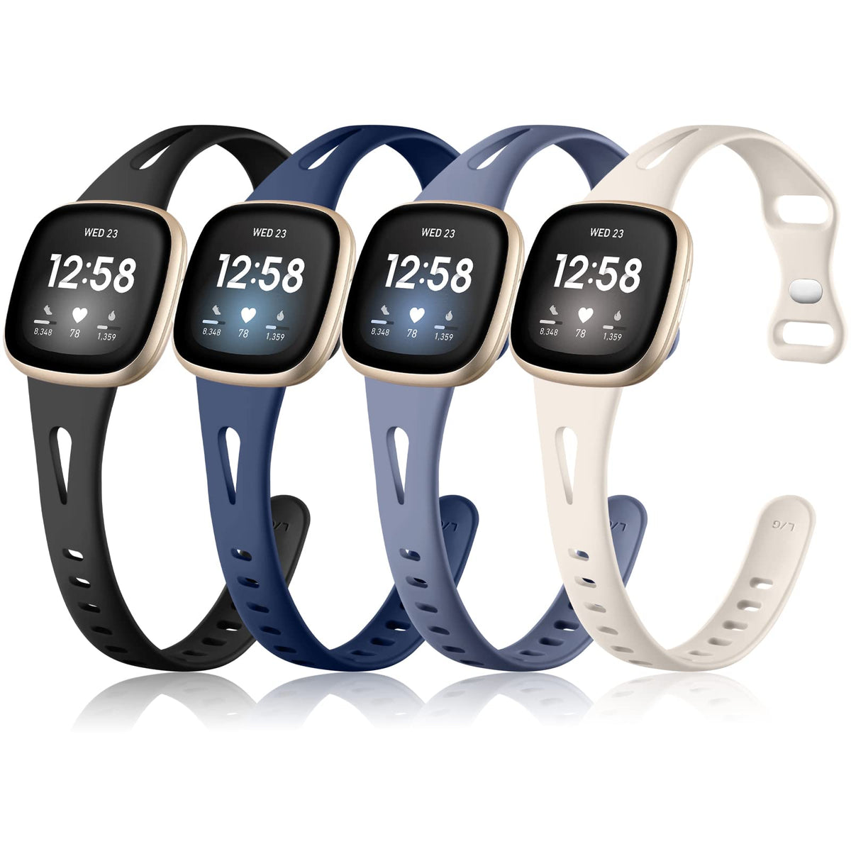 Ouwegaga Versa 4 bands in breathable silicone for all-day comfort during workouts