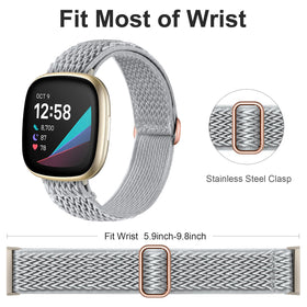 Ouwegaga Versa 3 elastic nylon band provides secure fit during workouts.