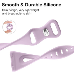 Ouwegaga Slim Band Versa3 strap closeup — soft silicone for all-day comfort.