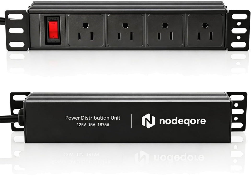 Ovcovz NodeQore 10in PDU with rear outlets for compact rack setups and easy access