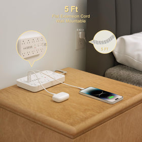 Overtop ETL surge-protector image emphasizes 1200 Joules of protection.
