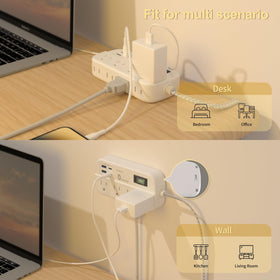 Overtop four USB ports enable smart charging for devices