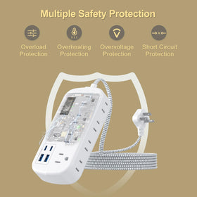 Overtop flat plug at 45-degree angle fits tight spaces