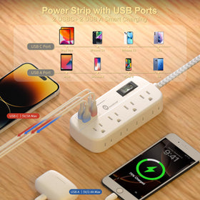 Overtop 1200 Joules surge protection safeguards connected gear