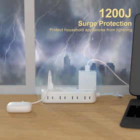 Overtop back mounting holes allow secure wall or desk placement