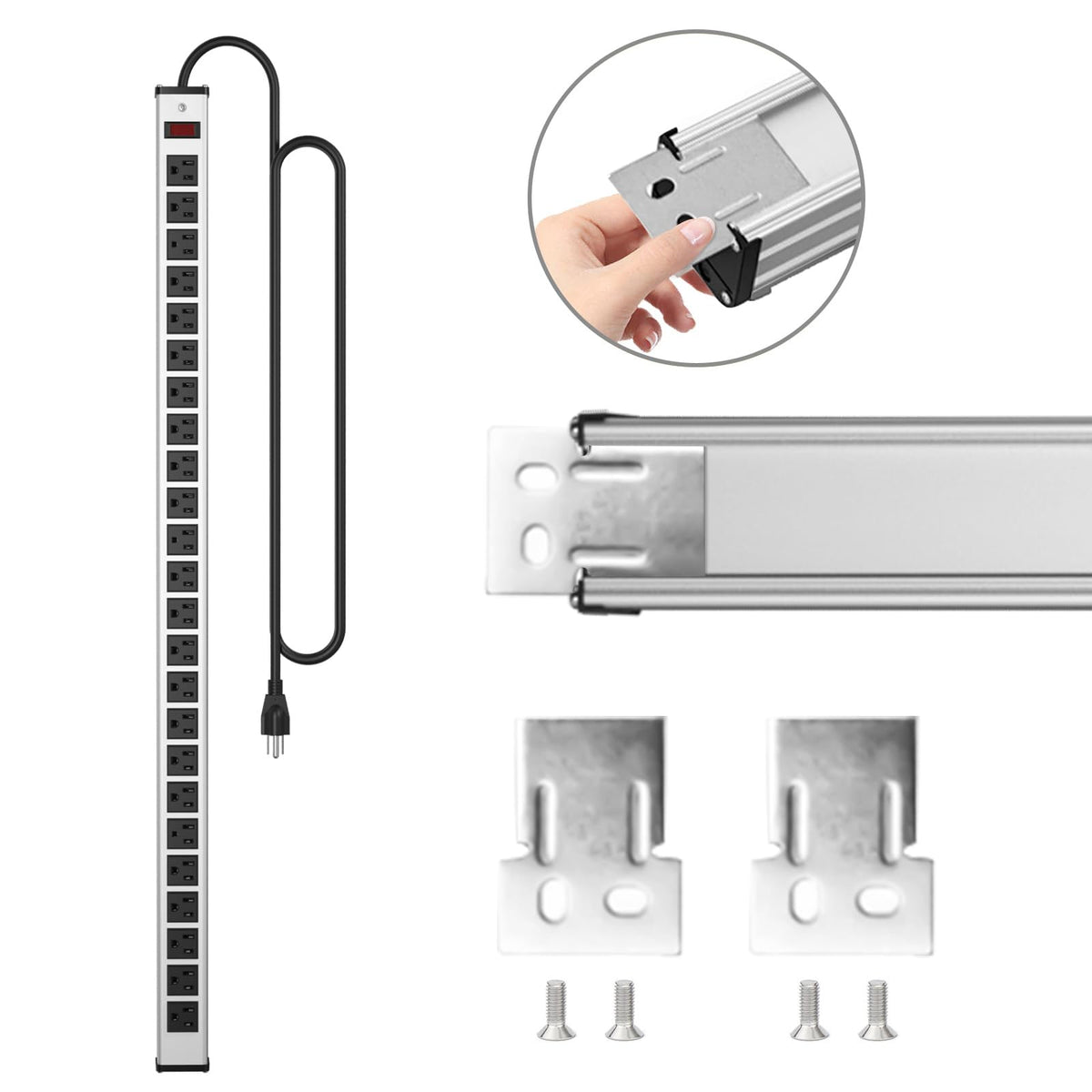oviitech top view of 24 outlets illustrating spacing for adapters and high capacity