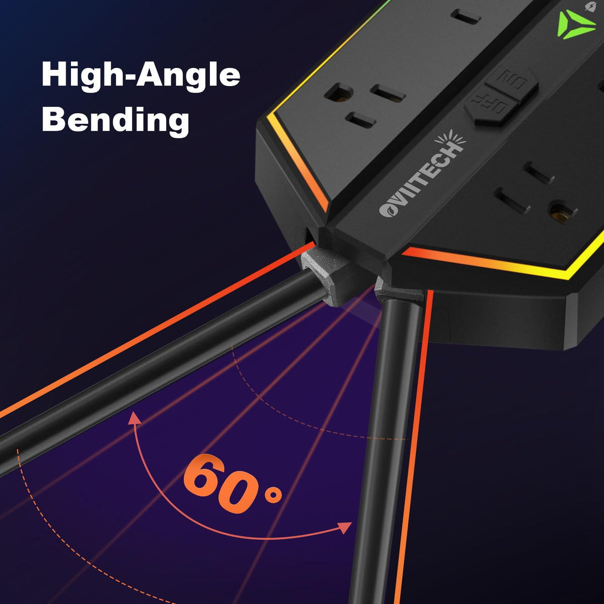 oviitech heavy-duty 6ft cord and plug offering flexible placement and reach
