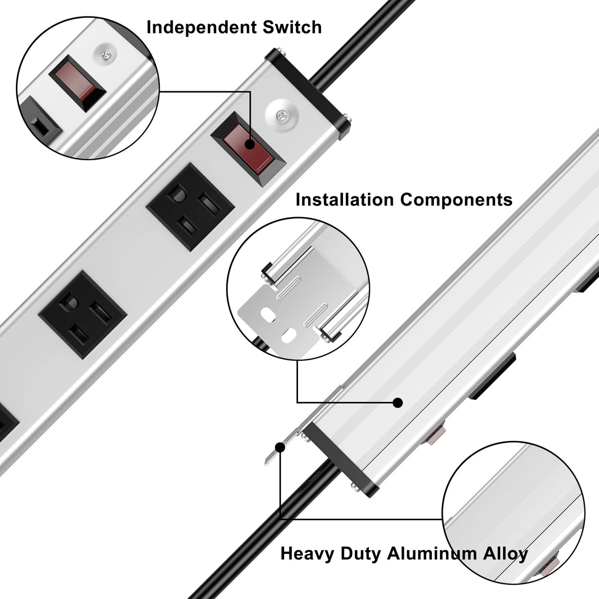 oviitech close-up of aluminum texture and wide-spaced outlets for durability
