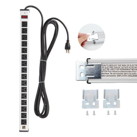 oviitech power strip beside shop tools showing scale and multi-device compatibility
