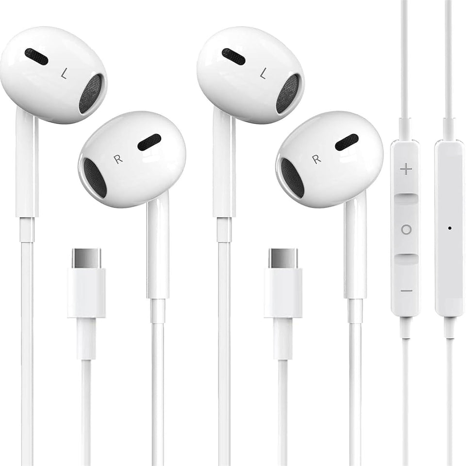 OWAREY 2 pack USB C earphones with mic and remote for clear calls