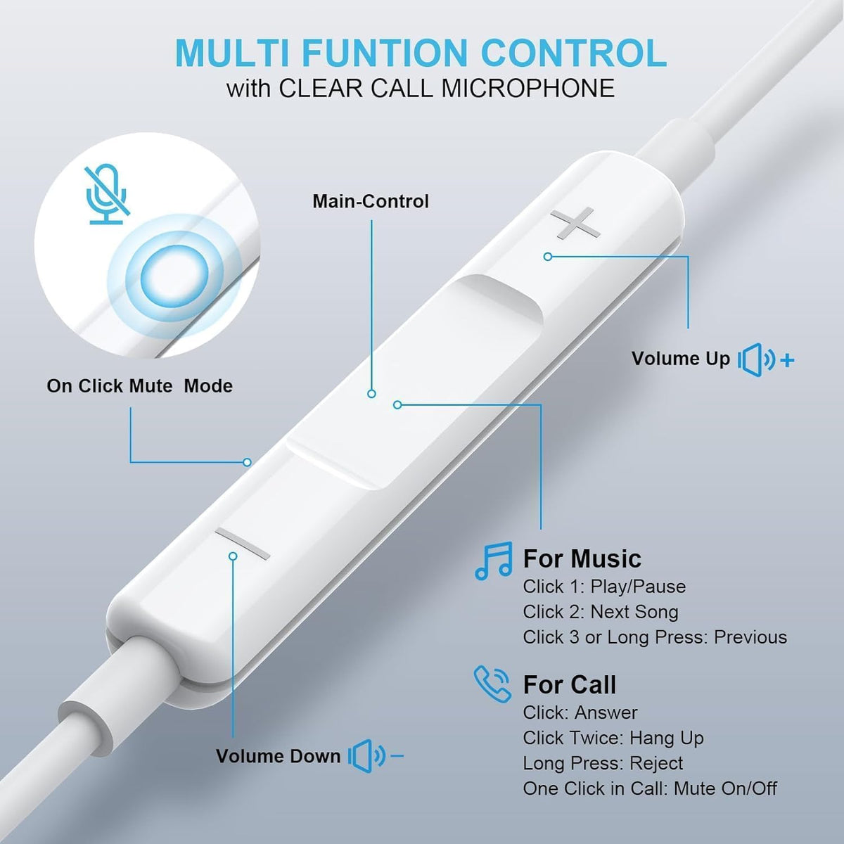 OWAREY durable TPE cable tangle free everyday use
