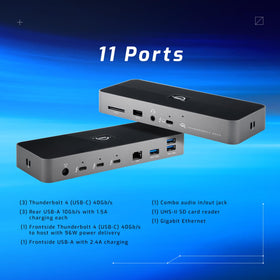 OWC 11-Port Dock at your desk creates an organized, high-performance workstation