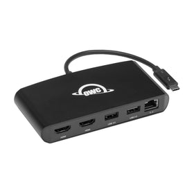 OWC Thunderbolt mini Dock front view for a compact, cable-free desk setup.