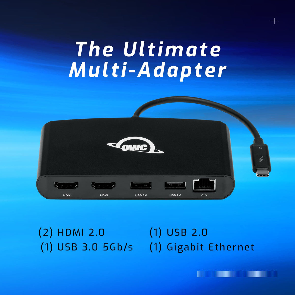 OWC Thunderbolt mini Dock ports layout enables flexible peripheral connections.
