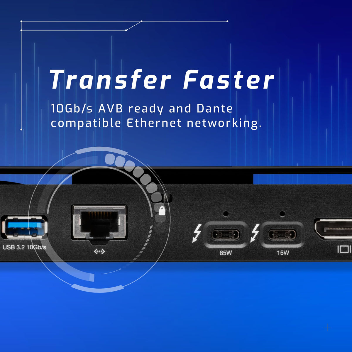 OWC Dock shows 10GbE port for fast wired networking