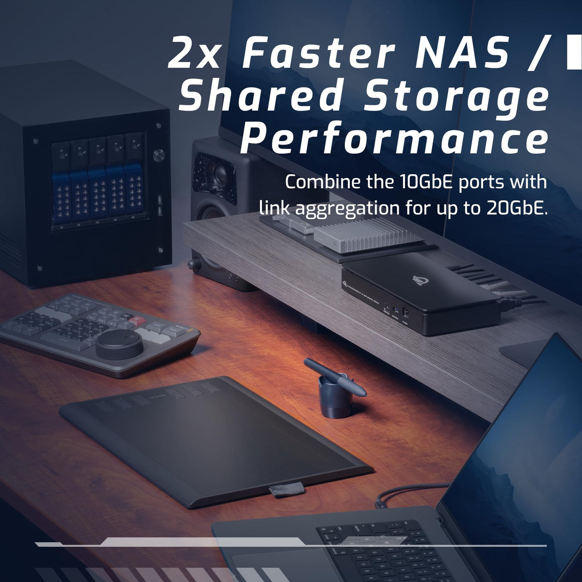OWC Thunderbolt 5 ports support high speed data and display connections.