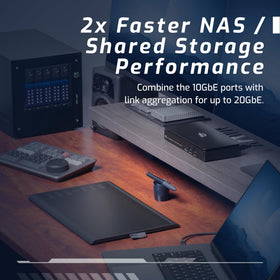 OWC Thunderbolt 5 ports support high speed data and display connections.