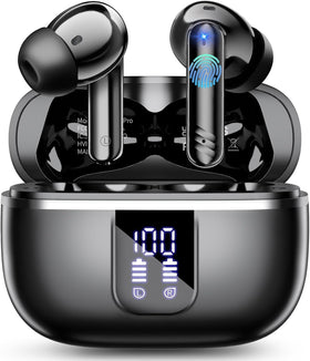 OWMSIC W70 Pro earbuds angled front view for immersive wireless audio on the go.