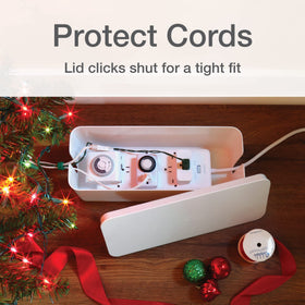 Oxford boxes show hook-and-loop and silicone ties for quick cable organization.
