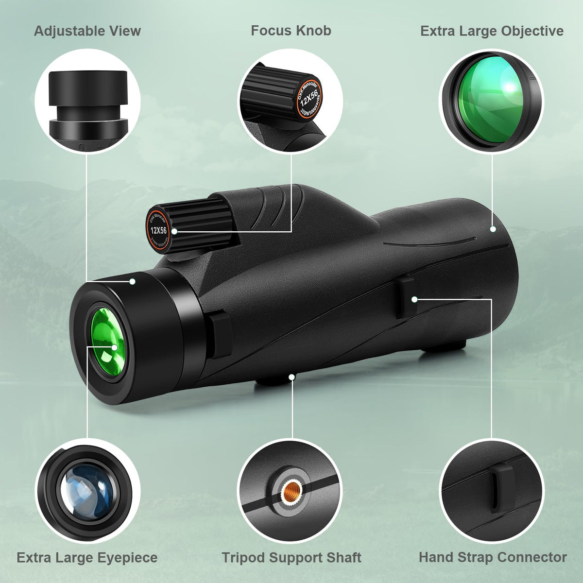 OXK Optics smartphone adapter clip enables easy photo capture.