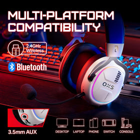 OXS Storm G2 connected with 3.5mm cable, shows low-latency wired reliability