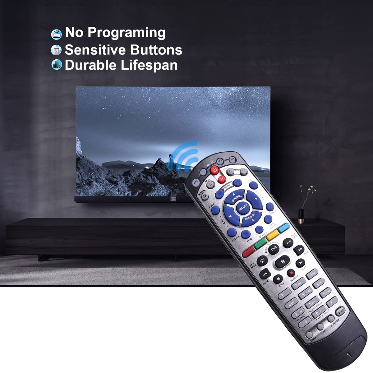 Oxumii remote side profile highlighting slim, portable footprint