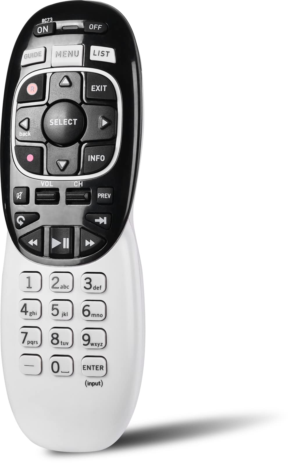 Oxumii RC73 setup guide image demonstrates quick syncing with DIRECTV Genie.