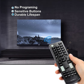 Oxumii universal remote in use on living room setup for convenient control.