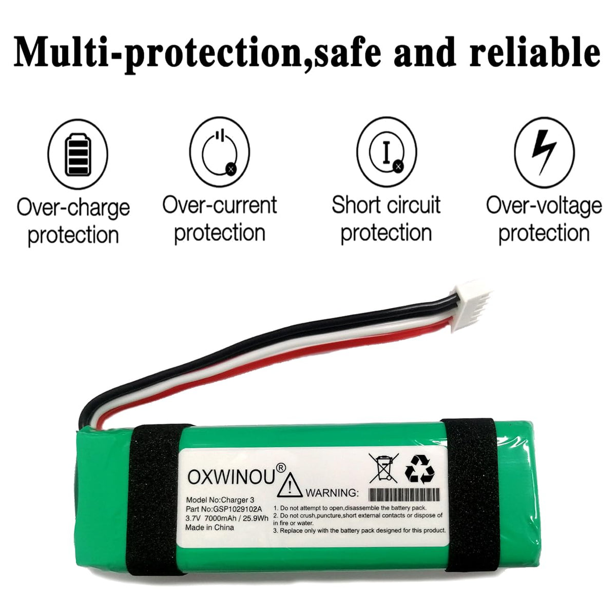 OXWINOU close-up of high-quality connector wires for safer installation