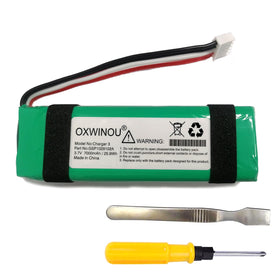 OXWINOU front view of replacement Charge 3 battery showing capacity and benefits