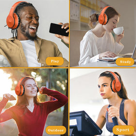 OYEALEX headphones can be used wirelessly or wired with the included cable