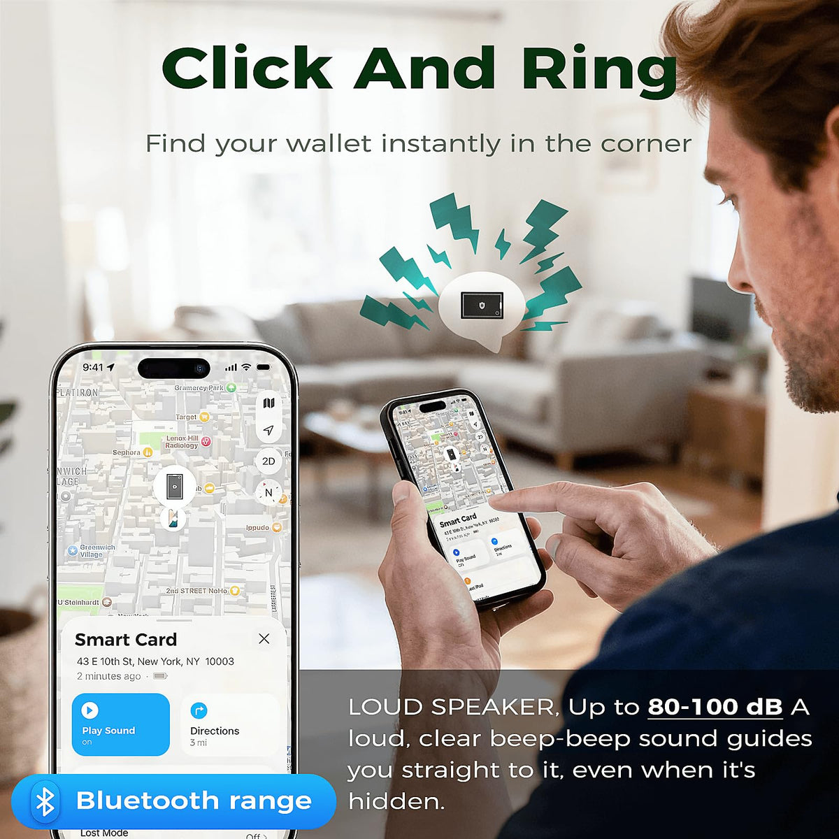 oylik emitting sound alert to locate items quickly and reduce search time