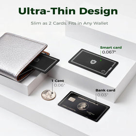 oylik wallet tracker card ultra-slim design fits wallets discreetly